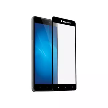 Защитное стекло DF для смартфона Xiaomi Redmi Note 5A/Note 5A Prime ударопрочное, fullscreen, , с черной рамкой (xiColor-18)