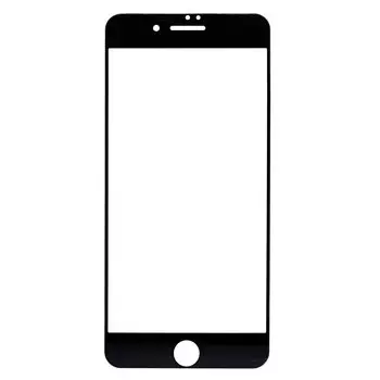 Защитное стекло для экрана смартфона Apple iPhone 7 Plus/8 Plus (5.5"), Full screen, ударопрочное, поверхность глянцевая, черная рамка, 3D (73669)