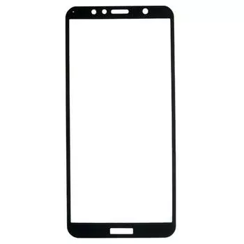 Защитное стекло для экрана смартфона Honor Huawei Honor 7A, Full screen, защита динамика, ударопрочное, черная рамка, 3D (654369)