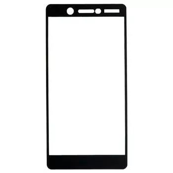 Защитное стекло для экрана смартфона LG K7 2017, Full screen, защита динамика, ударопрочное, черная рамка, 3D (654408)