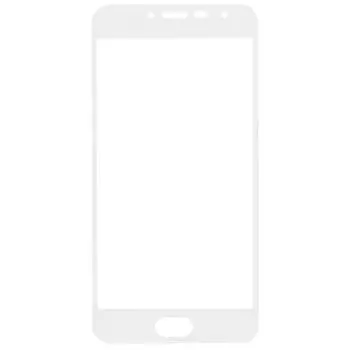 Защитное стекло для экрана смартфона Meizu U20, Full screen, защита динамика, ударопрочное, белая рамка, 3D (654472)