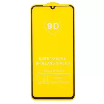 Защитное стекло для экрана смартфона Xiaomi Mi CC9, Full screen, защита динамика, черная рамка, 9D (707906)