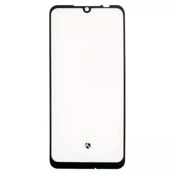 Защитное стекло Krutoff для экрана смартфона Xiaomi Redmi Note 7, Redmi Note 7 Pro, Full Glue, защита динамика, ударопрочное, черная рамка (763262)
