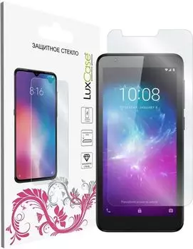 Защитное стекло LuxCase для экрана смартфона ZTE, поверхность глянцевая, плоское (83244)