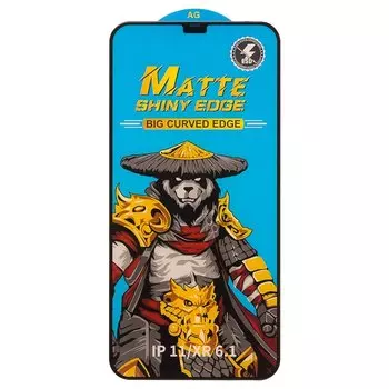 Защитное стекло Matte для экрана смартфона Apple iPhone 11/iPhone XR, FullScreen, поверхность матовая, черная рамка, 3D (218042)