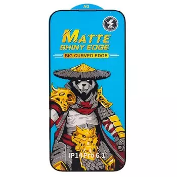 Защитное стекло Matte для экрана смартфона Apple iPhone 14 Pro, Full screen, поверхность глянцевая, черная рамка, 3D (214681)