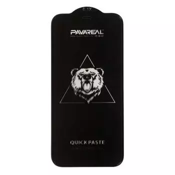 Защитное стекло Pavareal PA-PG09 для экрана смартфона Apple iPhone 12 Pro, Full Screen/Full Glue, поверхность глянцевая, черная рамка (1019158)