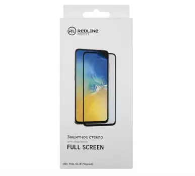 Защитное стекло Red Line для экрана смартфона Huawei Nova Y61, Full Glue, поверхность глянцевая, черная рамка, 3D (УТ000033603)