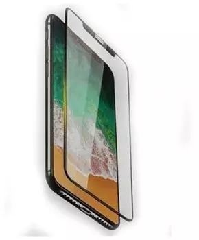 Защитное стекло Red Line для экрана смартфона Apple iPhone XS Max, Full screen, ударопрочное, поверхность глянцевая, черная рамка, 3D (УТ000016184)