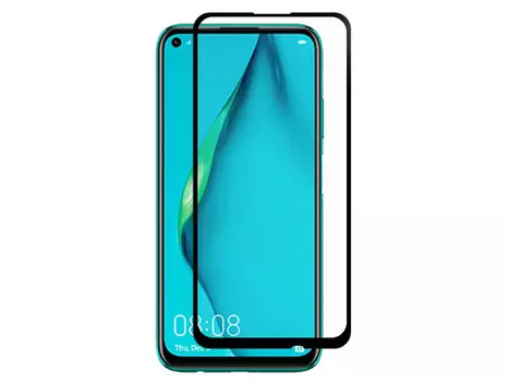 Защитное стекло Red Line для экрана смартфона Huawei P40, ударопрочное, поверхность с защитой края от сколов, черная рамка (УТ000027509)