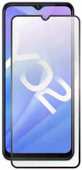 Защитное стекло Red Line для экрана смартфона Vivo Y16 / Y02, Full screen full glue, поверхность глянцевая, черная рамка (УТ000033806)