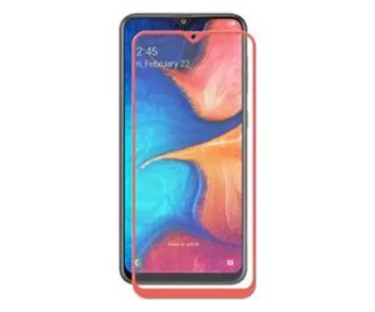 Защитное стекло Red Line для экрана смартфона Samsung Galaxy A01, FullScreen, поверхность глянцевая, красная рамка (УТ000019656)