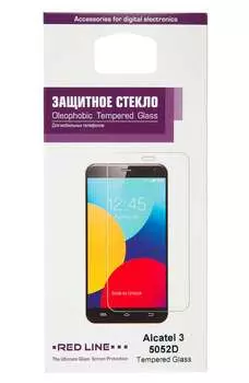 Защитное стекло Red Line для экрана смартфона Alcatel 3 5052D, поверхность глянцевая (УТ000015047)
