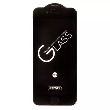 Защитное стекло Remax GL-27 для экрана смартфона Apple iPhone 6/6S, FullScreen, черная рамка, 3D
