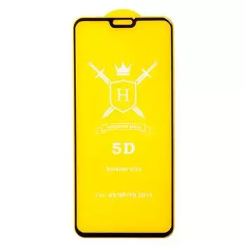 Защитное стекло RP для экрана смартфона Huawei Y9 2019, Full screen, защита динамика, ударопрочное, черная рамка, 5D (706988)