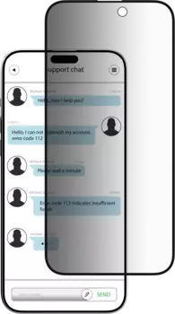 Защитное стекло Switcheasy для экрана смартфона Apple iPhone 15, FullScreen, ударопрочное, поверхность приватная, черная рамка (SPH561053CL23)