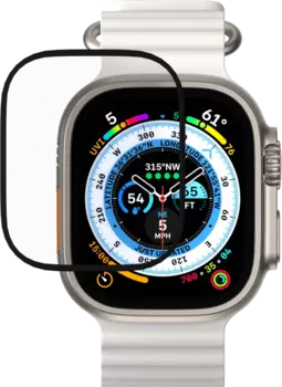 Защитное стекло SwitchEasy для Apple Watch Ultra 1/2, 3D, черный (SAWU49076TR22)