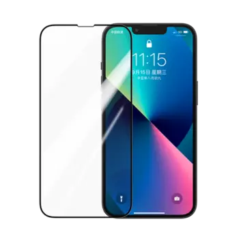 Защитное стекло Ugreen SP229 для экрана смартфона Apple iPhone 13 Pro Max/14 Plus, Full screen, ударопрочное, черная рамка, 2.5D (90287)