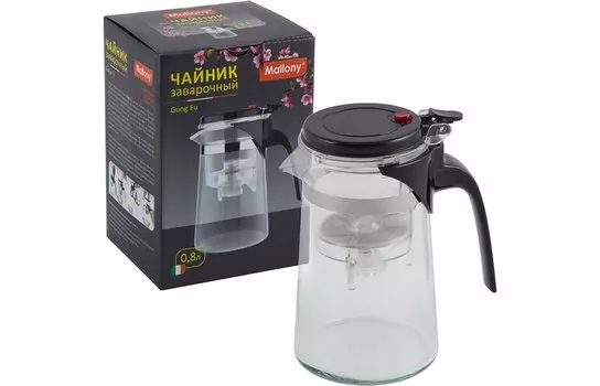 Заварочный чайник Mallony Gung Fu 004533, 800мл, черный (004533)