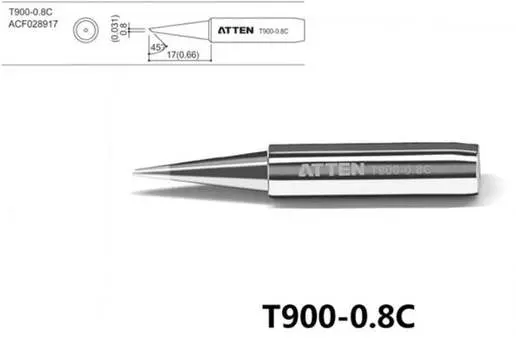 Жало паяльное Atten T900-0.8C, 0.8мм, 1шт. (ACF028917)