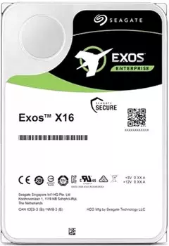 Жесткий диск (HDD) Seagate 10Tb Exos X16, 3.5", 7.2K, 256Mb, 4Kn/512e, SAS 12Gb/s (ST10000NM002G)