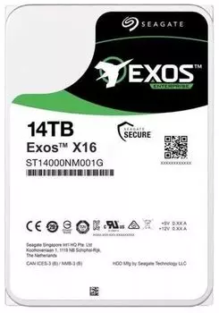 Жесткий диск (HDD) Seagate 14Tb Exos X16, 3.5", 7.2K, 256Mb, 512e, SATA3 (ST14000NM000G)