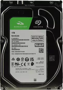 Жесткий диск (HDD) Seagate 1Tb Barracuda, 3.5", 7200rpm, 256Mb, SATA3 (ST1000DM014)
