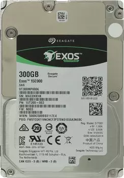 Жесткий диск (HDD) Seagate 300Gb Exos 15E900, 2.5", 15K, 256Mb, 512n, SAS 12Gb/s (ST300MP0006)