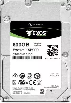 Жесткий диск (HDD) Seagate 600Gb Exos 15E900, 2.5", 15K, 256Mb, 4Kn/512e, SAS 12Gb/s (ST600MP0136)