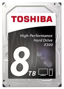 Жесткий диск (HDD) Toshiba 8Tb X300, 3.5", 7200rpm, 256Mb, SATA3 (HDWR180UZSVA)
