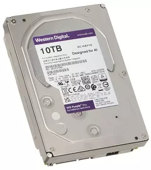 Жесткий диск (HDD) Western Digital 10Tb Purple Pro, 3.5", 7200rpm, 256Mb, SATA3 (WD101PURA)