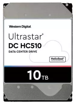 Жесткий диск (HDD) Western Digital 10Tb Ultrastar DC HC510, 3.5", 7.2K, 256Mb, 4Kn/512e, SATA3 (HUH721010ALE600)