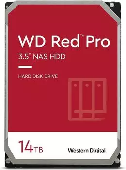 Жесткий диск (HDD) Western Digital 14Tb Red Pro, 3.5", 7200rpm, SATA3 (WD142KFGX)