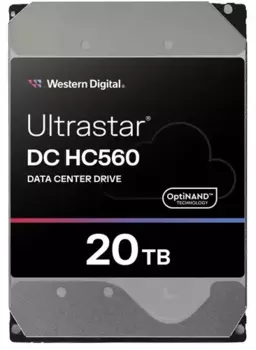 Жесткий диск (HDD) Western Digital 20Tb Ultrastar DC HC560, 3.5", 7.2K, 512Mb, 4Kn/512e, SAS 12Gb/s (WUH722020BL5204)