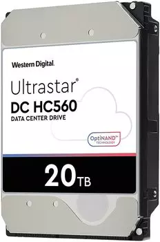 Жесткий диск (HDD) Western Digital 20Tb Ultrastar DC HC560, 3.5", 7.2K, 512Mb, SATA3 (0F38785/WUH722020BLE6L4)