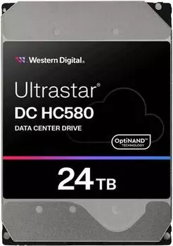 Жесткий диск (HDD) Western Digital 24Tb Ultrastar DC HС580, 3.5", 7.2K, 512Mb, SATA3 (WUH722424ALE6L4)