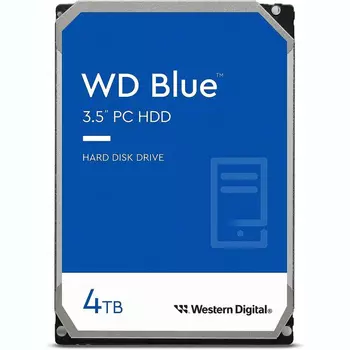 Жесткий диск (HDD) Western Digital 4Tb Blue, 3.5", 5400rpm, 256Mb, SATA3 (WD40EZAX)