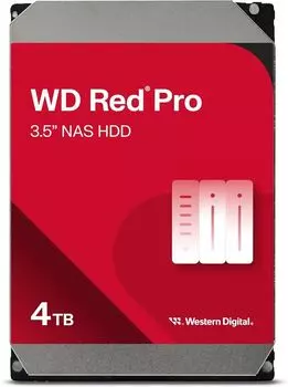 Жесткий диск (HDD) Western Digital 4Tb Red Pro, 3.5", 7200rpm, 256Mb, SATA 6Gb/s (WD4005FFBX)
