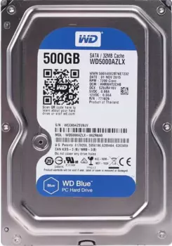 Жесткий диск (HDD) Western Digital 500Gb Blue, 3.5", 7200rpm, 32Mb, SATA3 (WD5000AZLX-FR) Восстановленный производителем