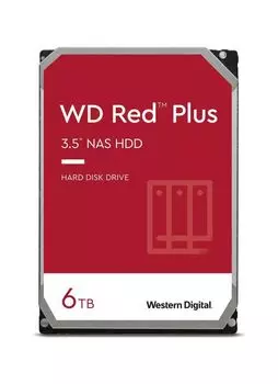 Жесткий диск (HDD) Western Digital 6Tb Red Plus, 3.5", 5400rpm, 256Mb, SATA3 (WD60EFPX)
