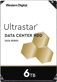 Жесткий диск (HDD) Western Digital 6Tb Ultrastar DC HC310, 3.5", 7.2K, 256Mb, 512e, SATA3 (HUS726T6TALE6L4/0B36039/0B36535)