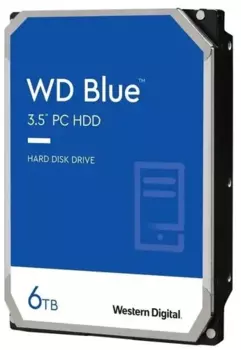 Жесткий диск (HDD) Western Digital 6Tb WD Blue, 3.5", 5400rpm, 256Mb, SATA3 (WD60EZAX)