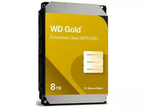Жесткий диск (HDD) Western Digital 8Tb Gold, 3.5", 7.2K, 256Mb, 512e, SATA3 (WD8005FRYZ)