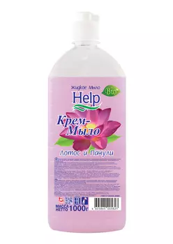 Жидкое мыло Help Лотос и пачули, антибактериальное, 1л, 1шт. (5-0365)