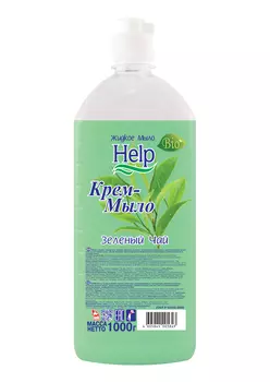 Жидкое мыло Help Зеленый чай, антибактериальное, 1л, 1шт. (5-0364)