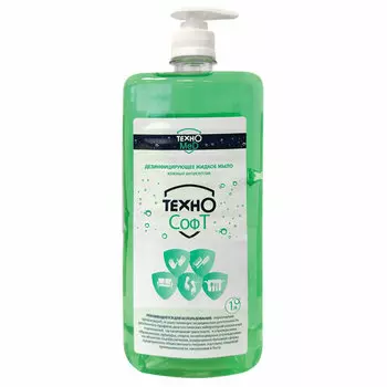 Жидкое мыло ТЕХНОМЕД ТЕХНОСОФТ, дезинфицирующее, 1л, 1шт. (36234)