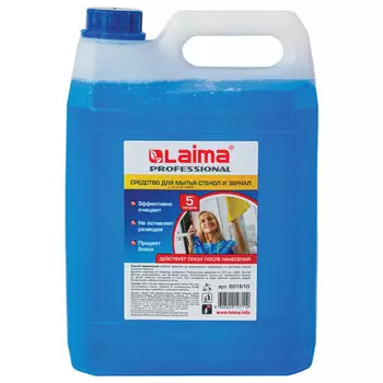 Жидкость для мытья стекол и зеркал ЛАЙМА PROFESSIONAL, 5 л (601610)
