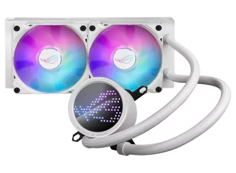 Жидкостное охлаждение Asus ROG RYUO III 240 ARGB WHITE EDITION для Socket 115x/1200/1700/AM5/AM4, 2x12 см, ARGB (90RC00J2-M0UAY0)