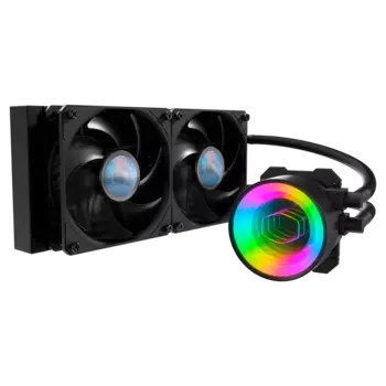 Жидкостное охлаждение Cooler Master MASTERLIQUID ML240 MIRROR для Socket 115x/2066/2011/2011-3/1200/AM4/AM3/AM3+/FM1/AM2+/FM2/FM2+, 2x120мм (MLX-D24M-A18PK-R1)