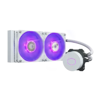 Жидкостное охлаждение Cooler Master MASTERLIQUID ML240L V2 RGB WHITE EDITION для Socket да/2066/да/1200/AM4/да/да/да, 2x120мм, RGB LED (MLW-D24M-A18PC-RW)